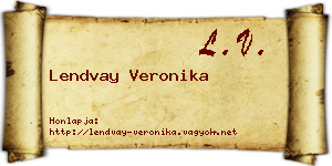 Lendvay Veronika névjegykártya